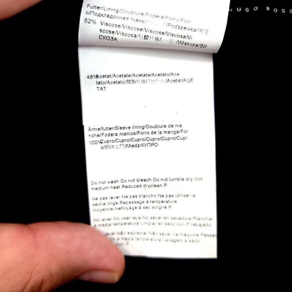 Hugo Boss Pasini Gray Flat Front Birdseye Wool Mid Rise Dress Pants 29/33 Lined - Picture 8 of 10